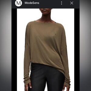 $35 sale ALL SAINTS olive green Rita oversized dough man sleeve Med 0112